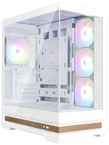 Zalman P40 Namu bílá / PC skříň / Mid Tower / 4x 120mm ARGB fan / 2x USB-A 3.0 / USB-C / panoramatická