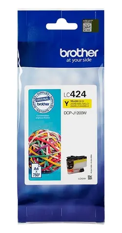 Brother LC-424Y žlutá / Inkoustová cartridge / DCP-J1200W / Originální