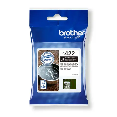 Brother LC422BK černá / Inkoustová cartridge / pro MFC-J5340DW, MFC-J5345DW a další / Originální