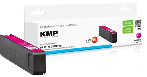 KMP CN627AE (HP 971XL) purpurová / Cartridge / renovovaná / pro HP Officejet Pro X451, X476, X551, X576 / 6000 stran