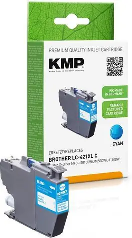 KMP Brother LC421XLC azurová / Inkoustová cartridge / renovovaná / 7 ml / 500 stran