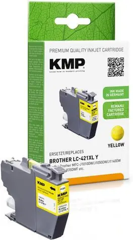 KMP LC421XLY žlutá / Cartridge / pro Brother MFC-J1010DW, DCP-J1140DW / 7 ml / 500 stran / renovovaná