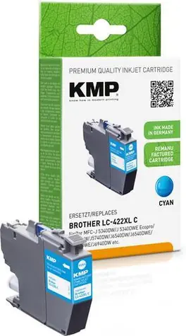 KMP LC422XLC modrá / Inkoustová cartridge renovovaná / kompatibilní s Brother / pro MFC-J5340DW aj. / 20 ml / 1500 stran
