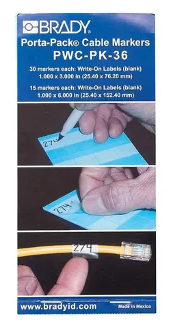 BRADY Porta-Pack / Kabelové značkovače / knížka štítků