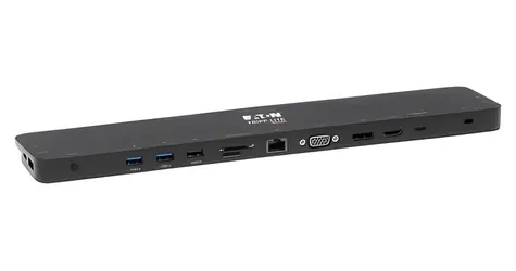 Eaton Tripp Lite U442-DOCK4-INT šedá / Dokovací stanice / 4K HDMI / DisplayPort / VGA / PD 100W / LAN