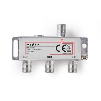 Nedis CATV rozbočovač 1:3 / Rozbočovač / 5-1000 MHz / 75 Ohm / Útlum 6,8 dB