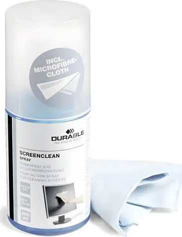 Durable Screenclean 582300 / Čisticí sprej na displeje / 200 ml / + utěrka