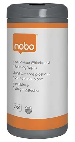Nobo Vlhčené ubrousky na popisovací tabule / Čisticí ubrousky / recyklovaný obsah / 100 ks