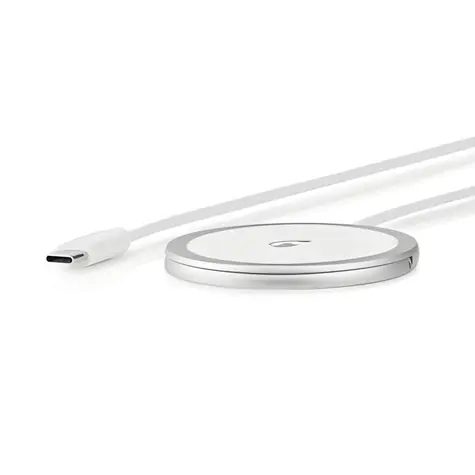 Nedis Magnetická bezdrátová nabíječka se stojánkem / Bezdrátová nabíječka / 15 W / Qi / USB-C / kabel 1 m