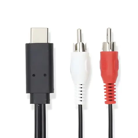 Nedis adaptér USB-C - 2x RCA černý / Adaptér / USB 3.2 Gen 1 / 1 m