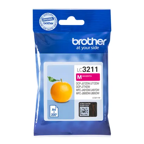 Brother LC-3211M purpurová / Inkoustová náplň / Originální / DCP-J772DW, MFC-J890DW