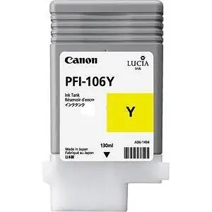 Canon PFI-106 žlutá / Inkoustová kazeta / 130 ml / Originální / pro Canon iPF6400
