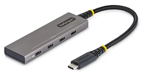StarTech USB-C Hub 4 porty šedá / USB hub / 4x USB-C / 10 Gbps / 100W PD