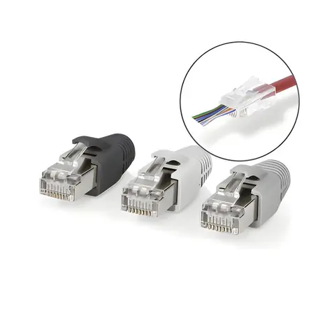 Nedis RJ45 konektor Pass Through CAT6 10 ks / Konektor / FTP / Pozlacené kontakty / Polykarbonát