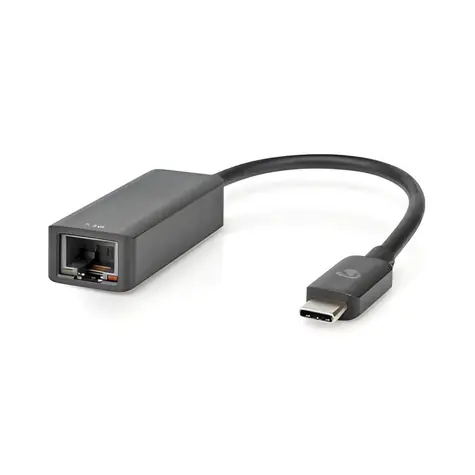 Nedis USB-C - RJ45 adaptér černý / Adaptér / USB 3.2 Gen 1 / 2,5 Gbps / 0,2 m