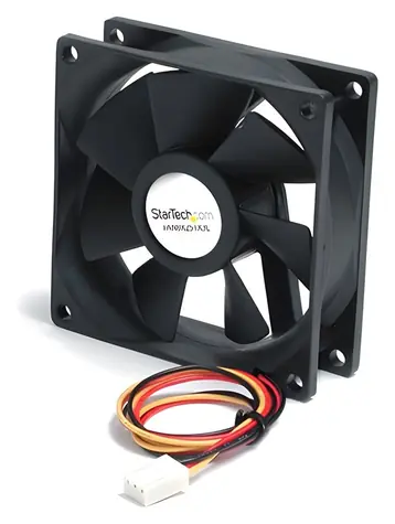StarTech tichý ventilátor 80 mm černý / Ventilátor / 80x80x25 mm / -10 až 80 °C / plast