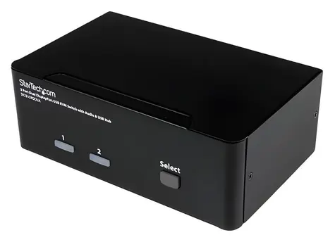 StarTech 6-portový KVM přepínač DisplayPort černá / KVM přepínač / 3840×2400 px / USB / 1 uživatel