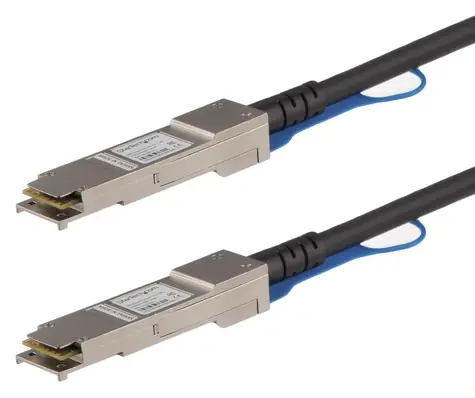 StarTech DAC kabel QSFP+ 40G 0,5m černá / DAC kabel / QSFP+ - QSFP+ / 40 Gbps / 0 - 70 °C