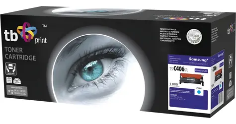 TB CLT-C406S / Kompatibilní toner / Samsung CLP-365 / 1000 stran / Azurová