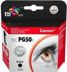 TB TBC-PG50B černá / Inkoustová kazeta / kompatibilní s Canon PG-50 (0616B001) / 22 ml / do 300 stran