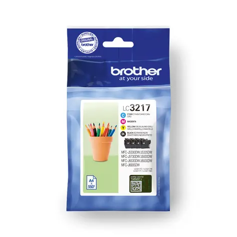 Brother LC-3217 RainbowPack / Multipack inkoustových cartridge / Originální / 4 ks / pro tiskárny Brother MFC-J