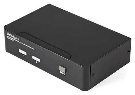 StarTech 2-portový USB HDMI KVM přepínač černá / KVM přepínač / 2 porty / 1920x1200 px / audio výstup