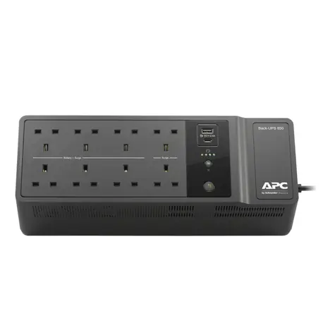 APC Back-UPS 850VA (520W) černá / Záložní zdroj / 230V / USB Type-C a A nabíjecí port / 1x RJ-45