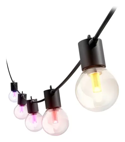 Philips Hue Festavia černá / LED světelný řetěz / 21 m / 30 žárovek / Zigbee/Bluetooth / prodloužení