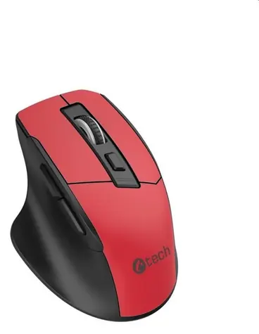 C-TECH Ergo WLM-05 bordó / Ergonomická optická bezdrátová myš / 1600 DPI / 6 tlačítek