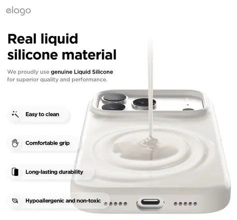 Elago Silicone Case MagSafe Camera Control Stone / Kryt / pro Apple iPhone 17 Pro