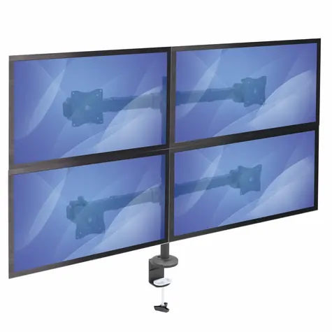 StarTech Držák monitoru 4x rameno 360° černá / Držák monitoru / VESA 75x75 a 100x100 mm / do 27” / nosnost 8 kg