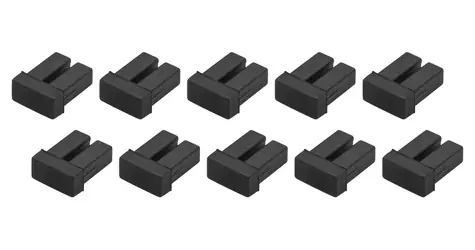 StarTech Prachové krytky LC černá / Prachová krytka SFP / 10 ks / Guma