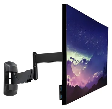 Lindy Držák monitoru na stěnu černá / Držák monitoru / VESA 75×75, 100×100 mm / do 26
