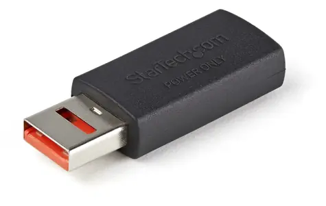 StarTech Secure Charging USB-A Blocker černá / Bezpečnostní nabíjecí adaptér / USB-A / 12 W / 5V/2,4A