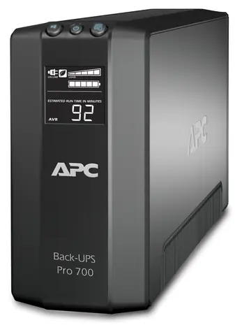APC Back-UPS RS 700 LCD černá / Záložní zdroj / 420 W / Master Control / 6 zásuvek / 2x RJ-45