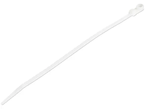 StarTech stahovací pásky se šroubovacím otvorem bílé / Stahovací pásky / Nylon / 219x4 mm / 100 ks