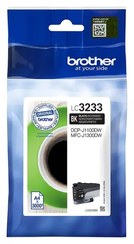 Brother LC-3233BK / Inkoustová náplň / Originální / Černá / pro MFC-J1300DW, DCP-J1100DW / 3000 stran