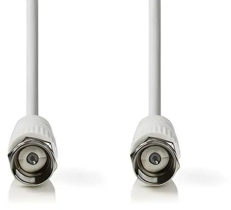 Nedis satelitní anténní kabel F(M) - F(M) bílá / Kabel / 75 Ohm / 50 dB / dvojité stínění / 3 m