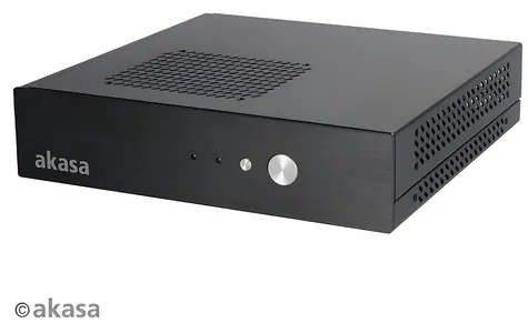 Akasa Cypher černá / PC skříň / Thin Mini-ITX / hliník / zdroj 120W / OEM