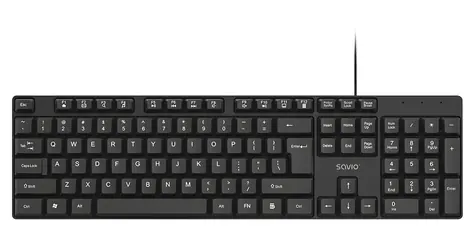 Savio KB-01 černá / Klávesnice / drátová / USB / membránová / US Layout