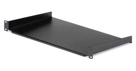 StarTech 1U serverová police černá / Police / Ocel / Nosnost 20 kg / 482,6 x 254 x 44,5 mm