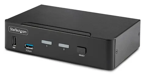 StarTech 2-portový KVM přepínač DisplayPort / KVM přepínač / 8K 60Hz / DisplayPort 1.4 / USB