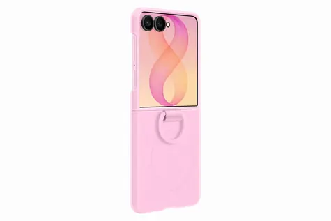 Samsung Silikonový magnetický kryt s držákem na prst růžová / Kryt / Samsung Galaxy Z Flip8