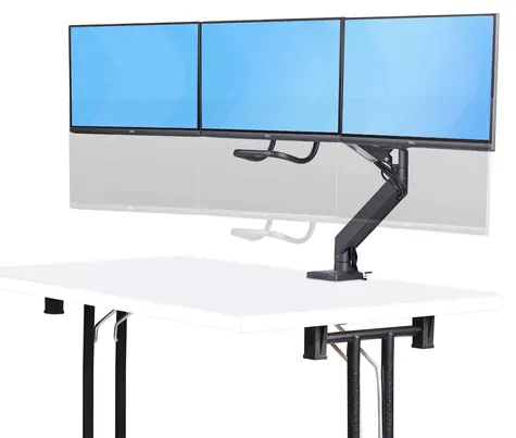 StarTech stolní držák pro 3 monitory černá, stříbrná / Stojan pro tři monitory / do 27