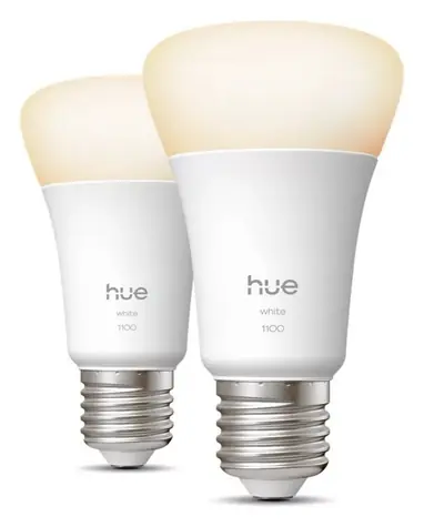 Philips Hue White A60 E27 9,5W 2ks / Chytrá LED žárovka / 1100 lm / 2700 K / stmívatelná / Bluetooth