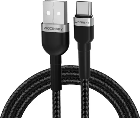 Wozinsky USB-A - USB-C kabel černá / Kabel / USB-A (M) - USB-C (M) / 2 m