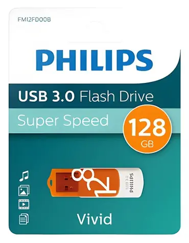 Philips Vivid Edition Sunrise Orange 128GB / Flash disk / USB 3.0