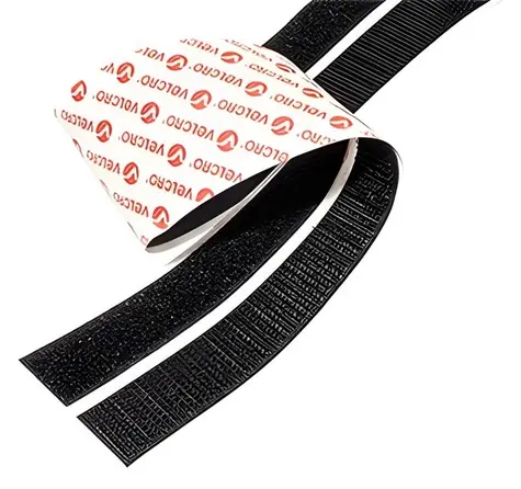 VELCRO Páska na suchý zip 20 mm x 1 m černá / Páska na suchý zip / nalepovací