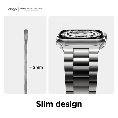 Elago Metal Band stříbrná / Řemínek pro Apple Watch / 40/41/42 mm