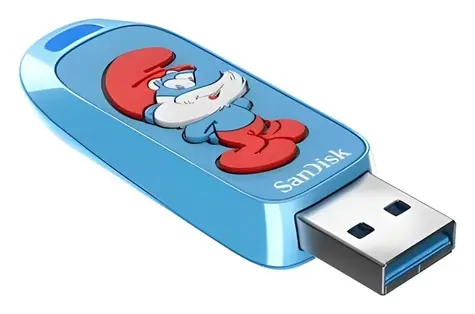 SanDisk Smurfs Brainy Smurf Edition 64GB / Flash disk / USB 3.2 Gen 1